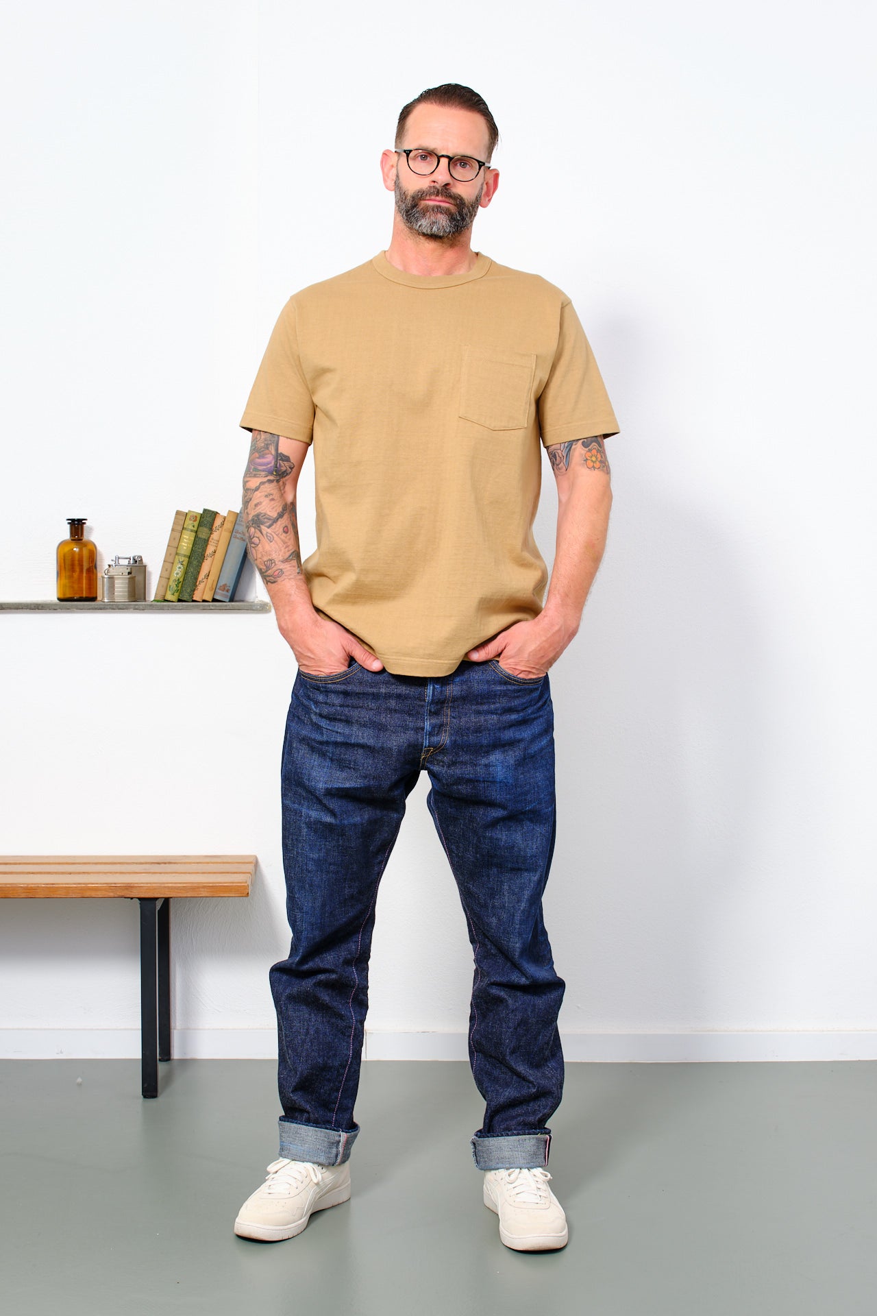 WHITESVILLE - Shortsleeve Pocket T-Shirt | beige