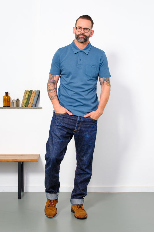 SUNSPEL- Polo Shirt RIVIERA | steel blue