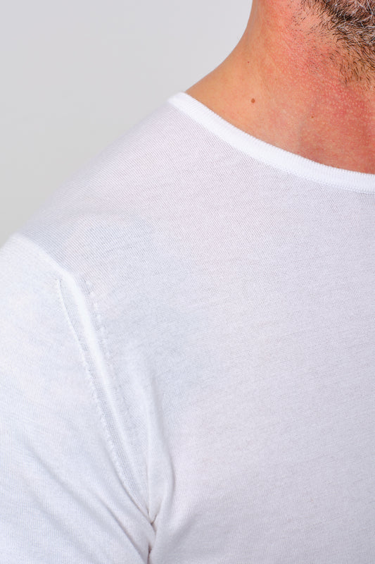 JOHN SMEDLEY - T-Shirt BELDEN | white