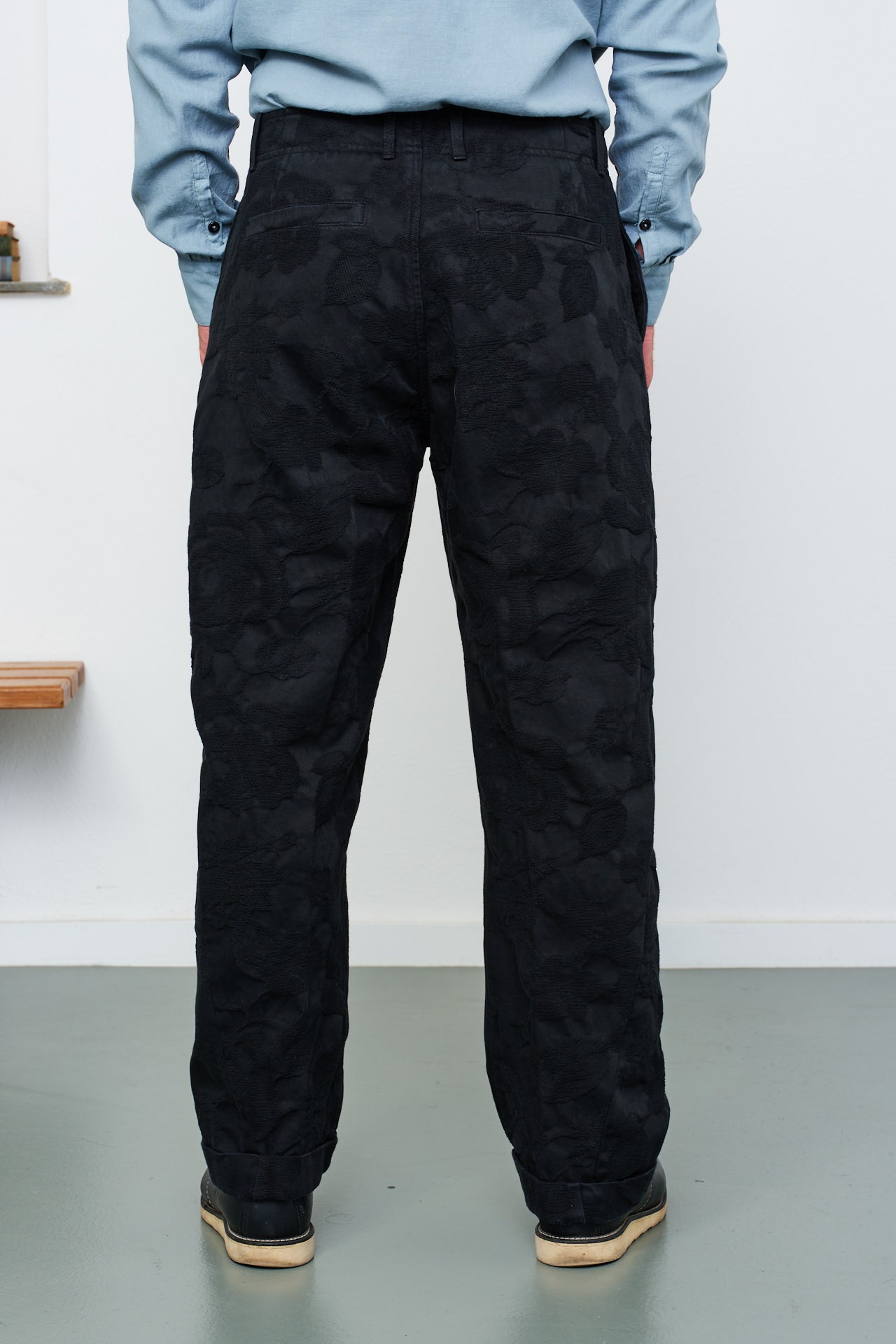 HANSEN - Hose Pleated Trousers BOBBY | black flowers