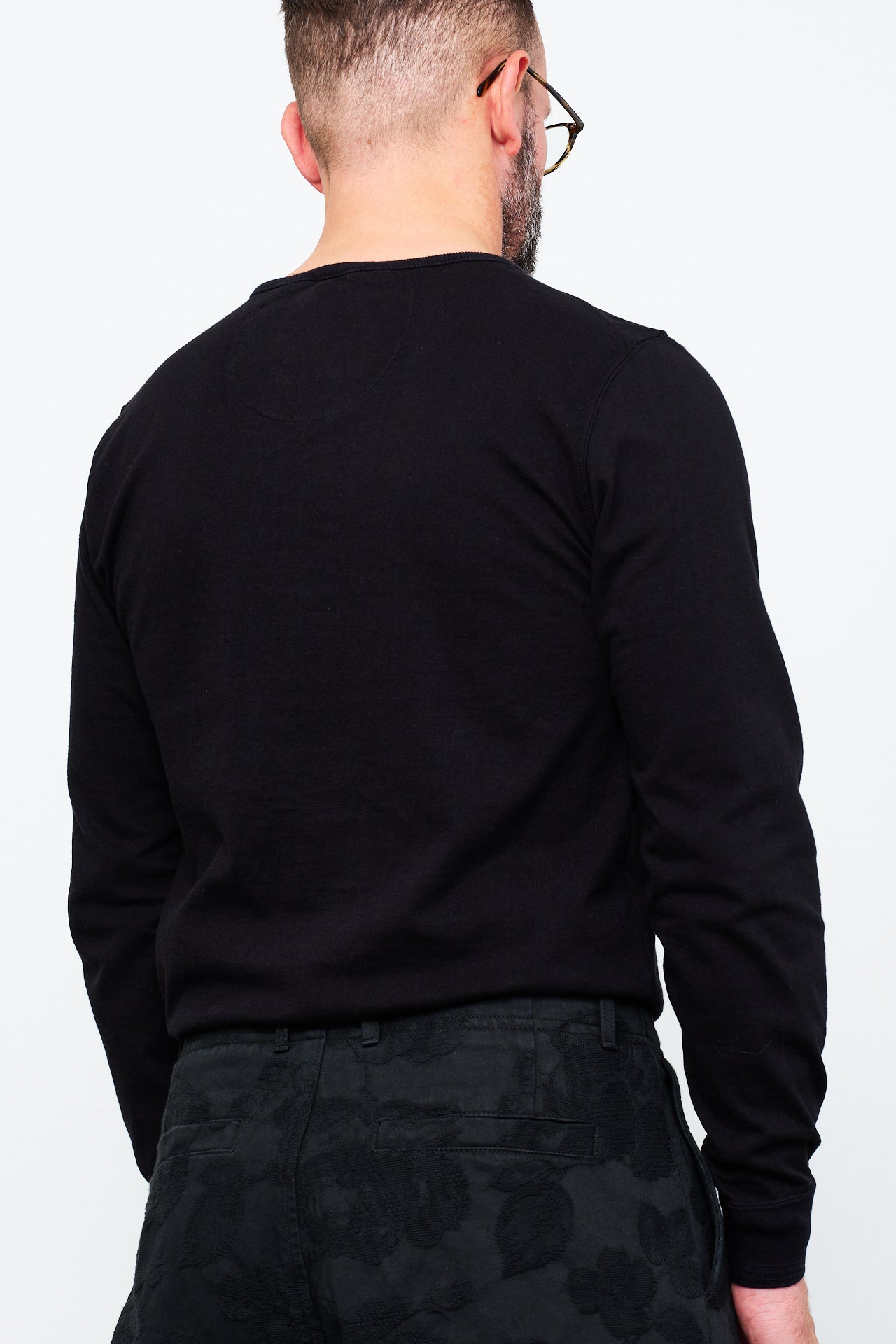 HANSEN - Longsleeve Henley JONAS | black