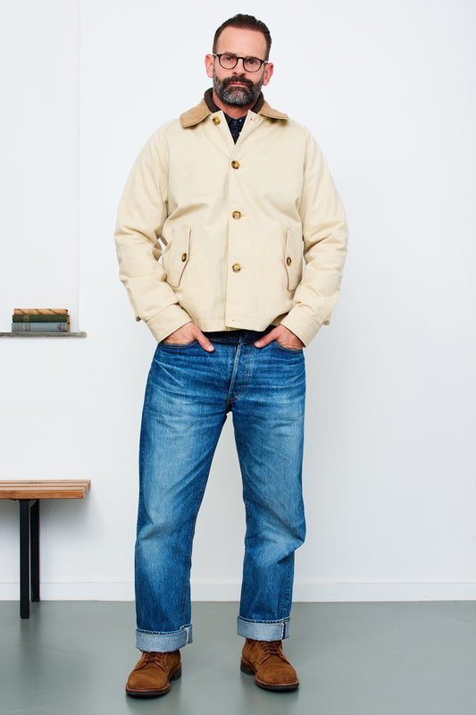 BARACUTA - Jacke DRY WAX JACKET | antique white