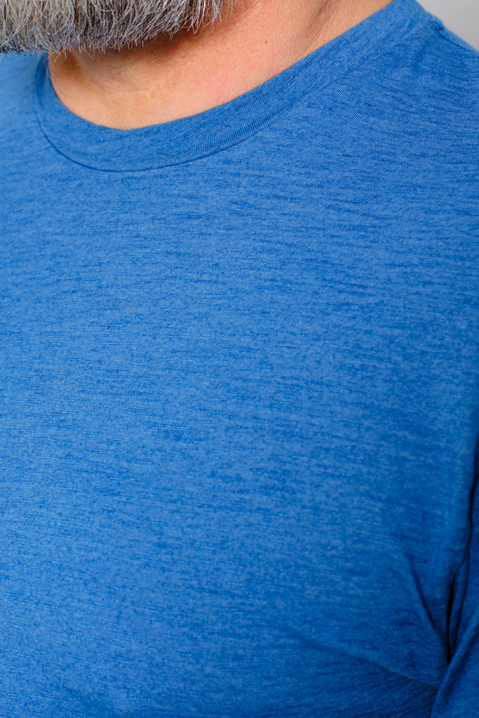 SUNSPEL - T-Shirt RIVIERA CREW NECK | mid indigo wash