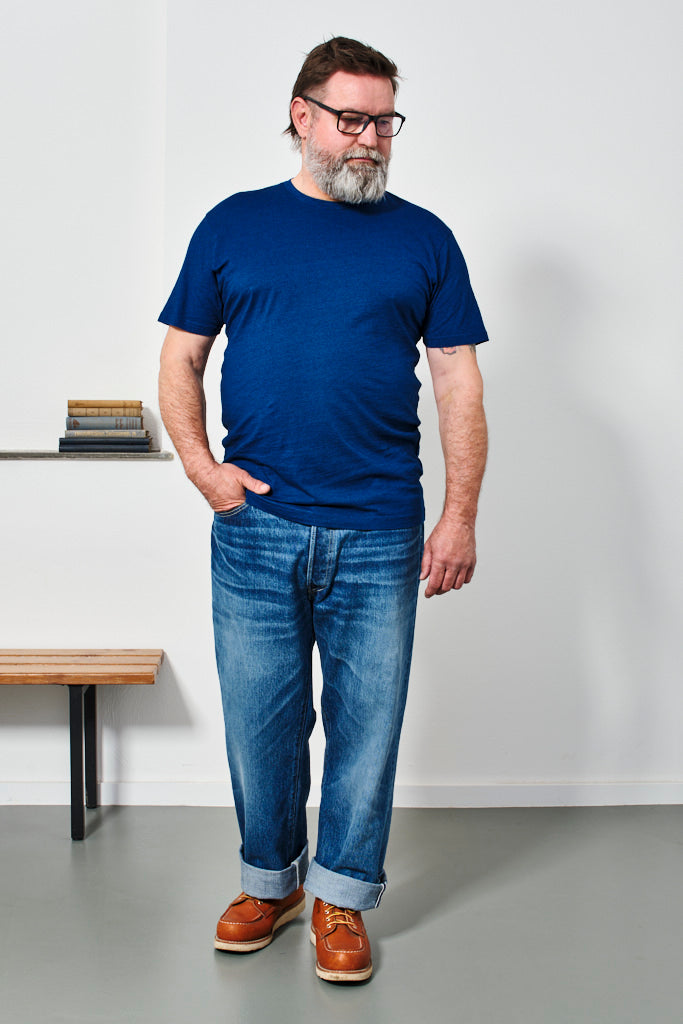 SUNSPEL - T-Shirt RIVIERA CREW NECK | real indigo