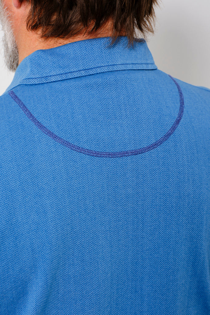SUNSPEL - Polo Shirt RIVIERA | mid indigo wash