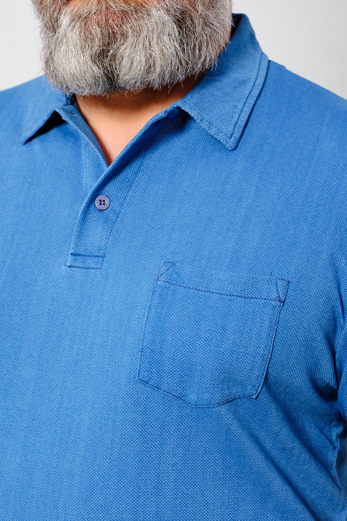 SUNSPEL - Polo Shirt RIVIERA | mid indigo wash