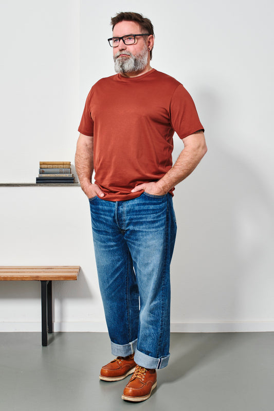 SUNSPEL - T-Shirt CLASSIC CREW NECK | dark clay