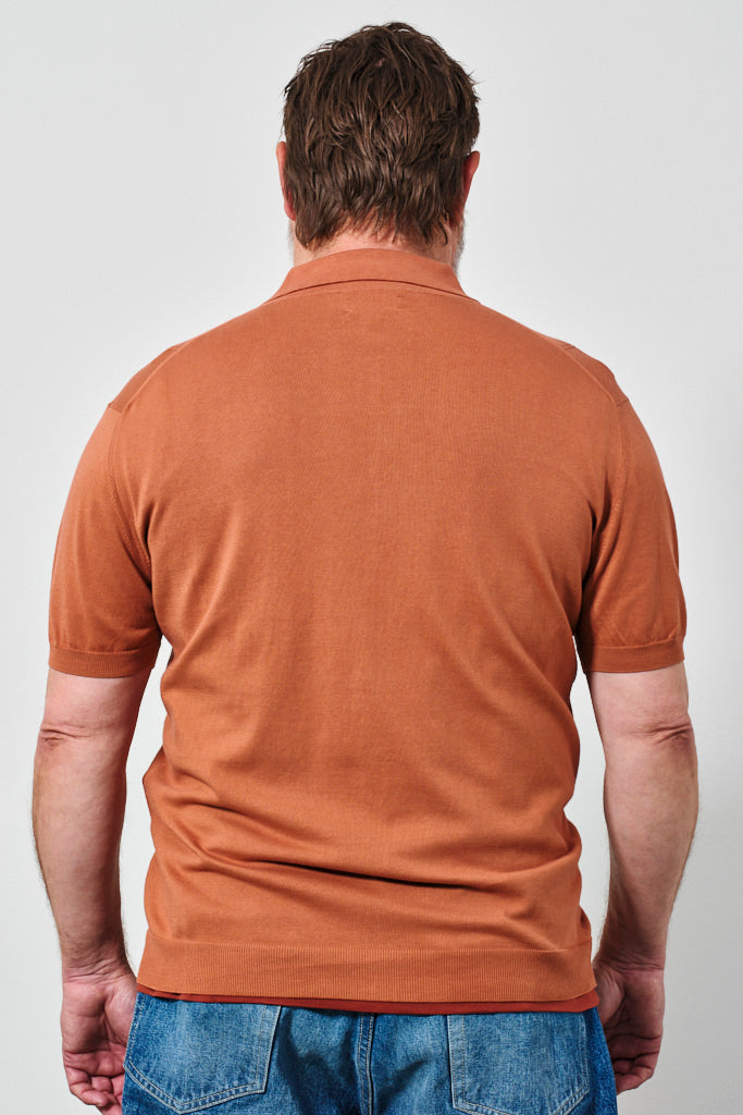 BARACUTA - Knit Polo HORATIO | onion