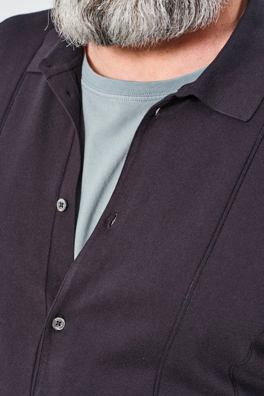 BARACUTA - Knit Polo HORATIO | black