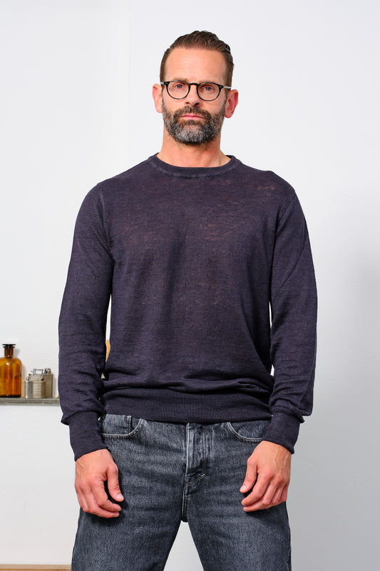 G.R.P. - Pullover PL 10 Linen | black