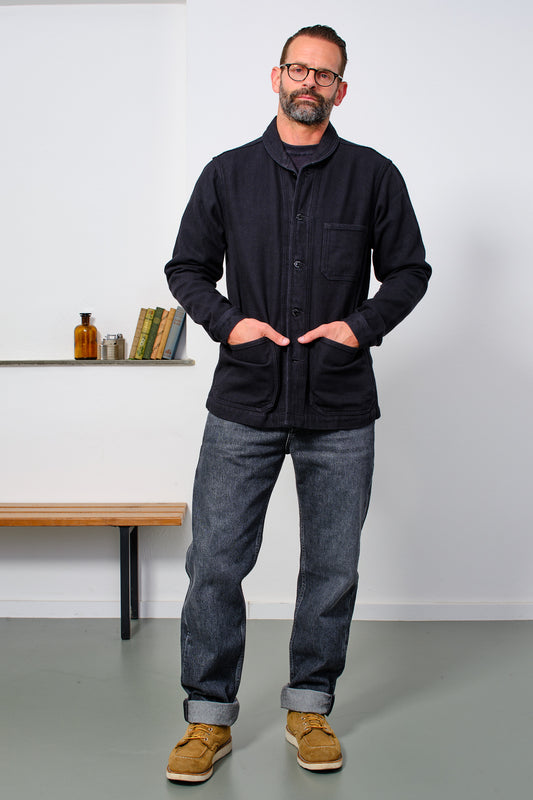 MOMOTARO - Jacket DOBBY COVERALL | BLACK