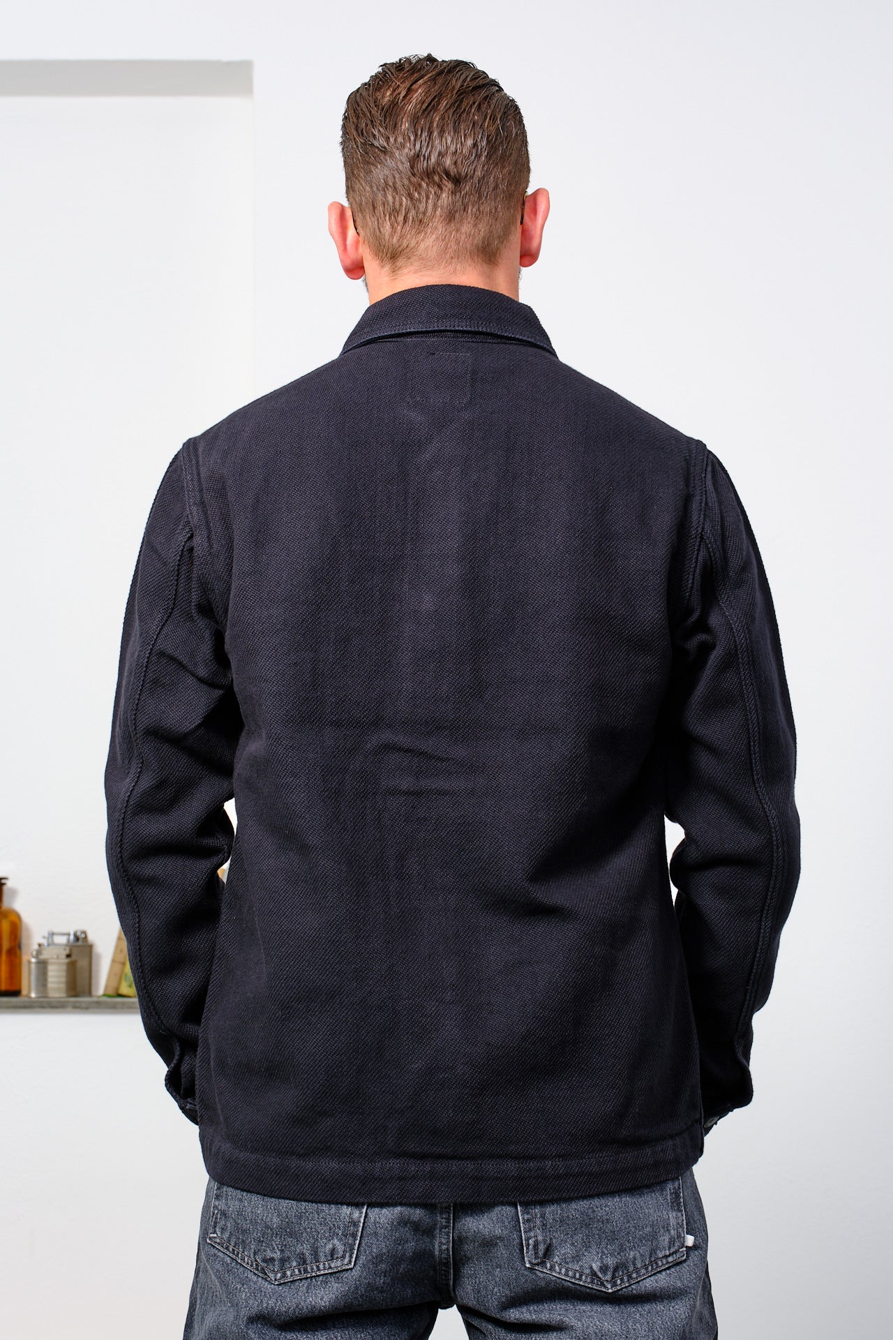 MOMOTARO - Jacket DOBBY COVERALL | BLACK