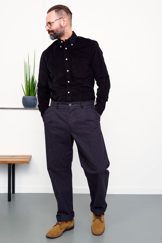 GITMAN Hemd CORDUROY / black (Style View)