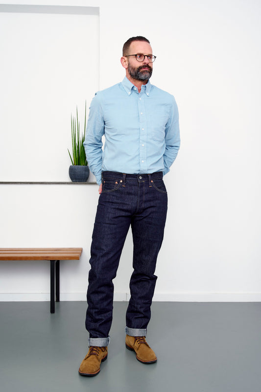 GITMAN Hemd CORDUROY / Light Blue (Style View)