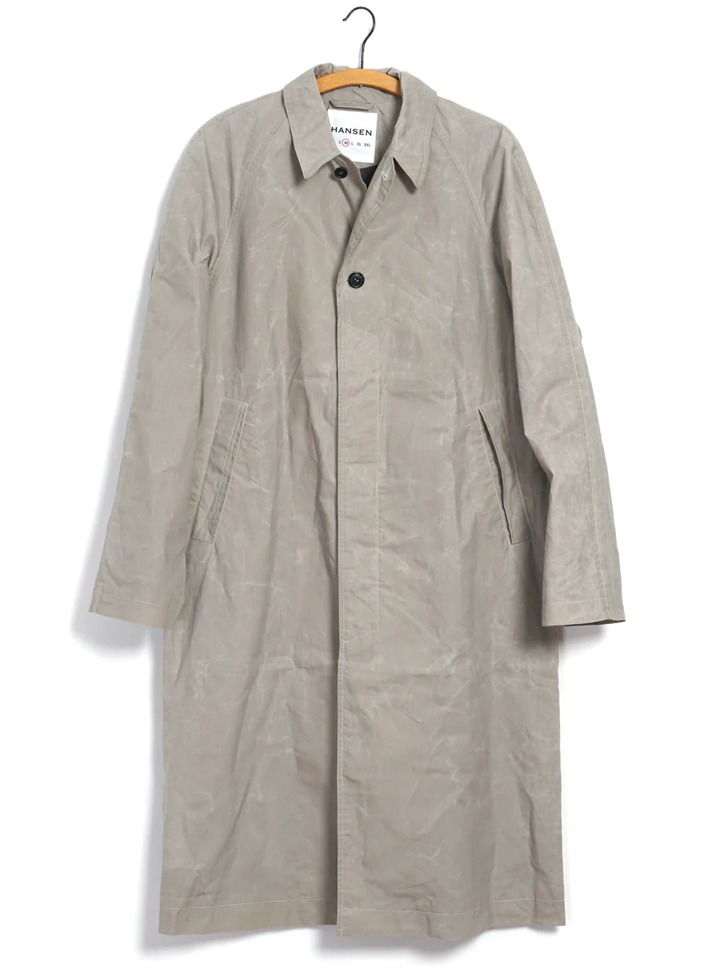 HANSEN - Long Coat MORTEN | waxed concrete