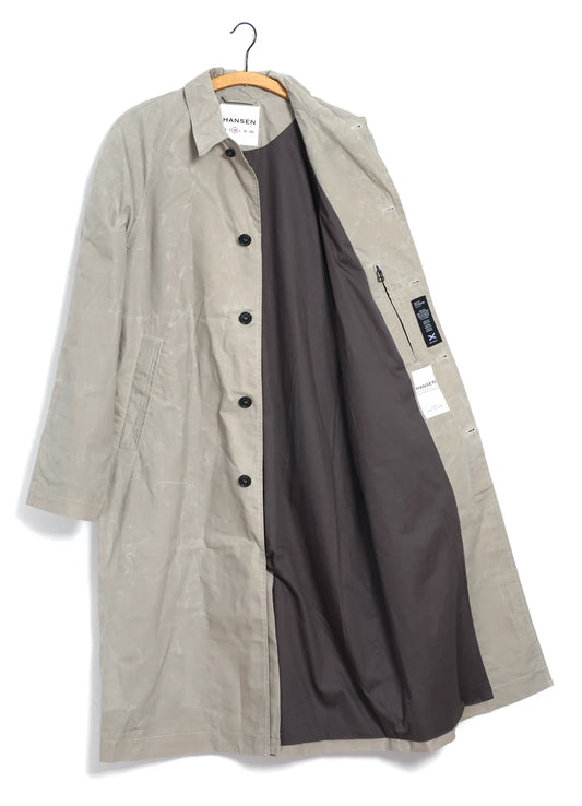 HANSEN - Long Coat MORTEN | waxed concrete