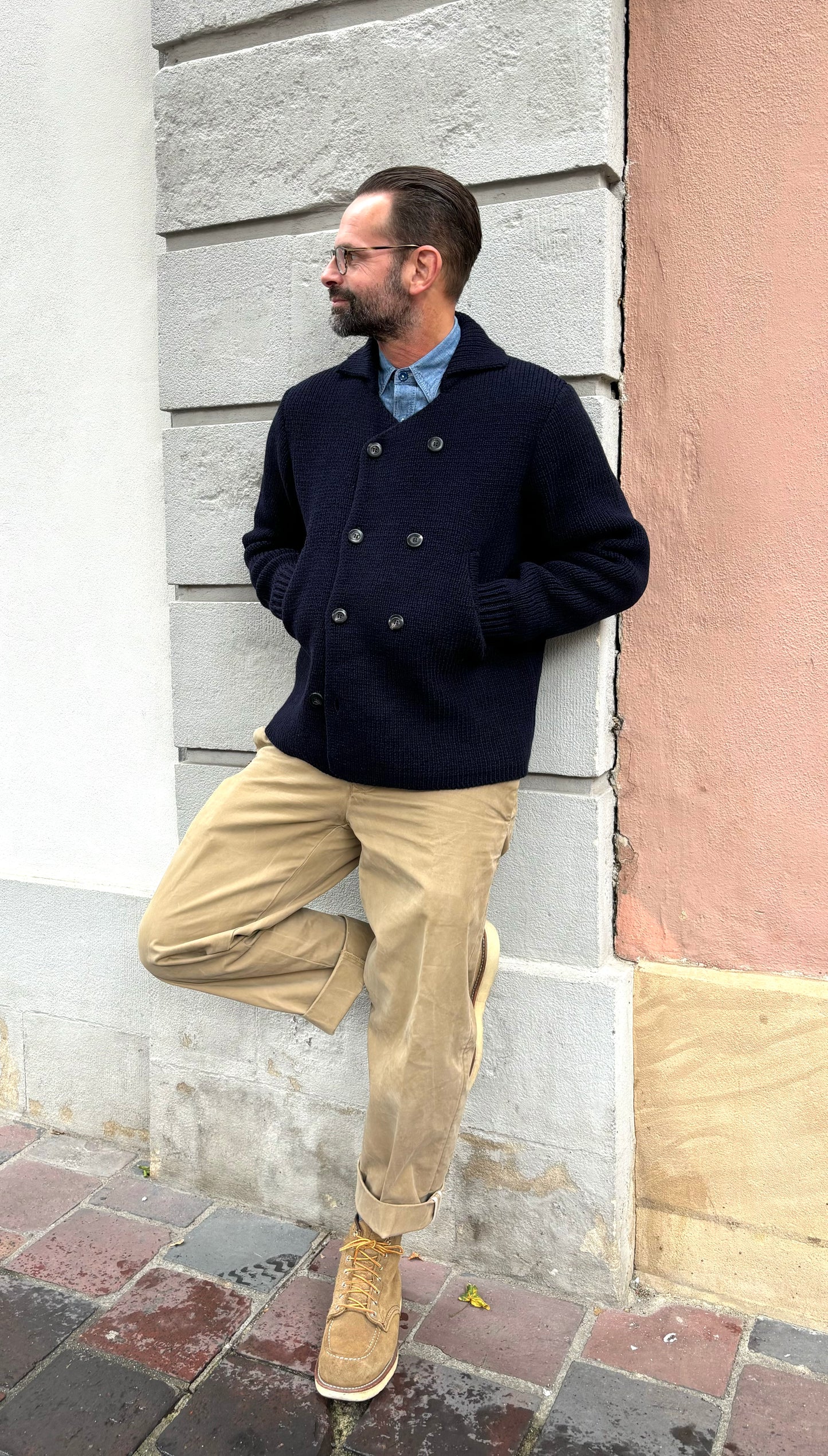 MAX ROHR - Cardigan DOUBLE BREST MAX 5 | blue