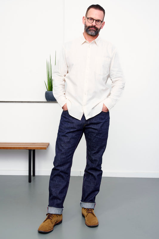 MOMOTARO / Chambray Shirt / natural (Style view)