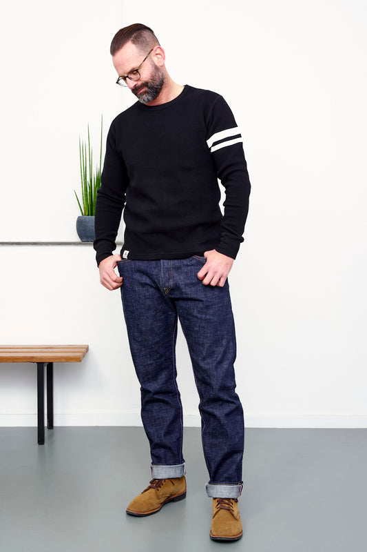 MOMOTARO / GTB Thermal Long-sleeve T-Shirt / black (Style view)