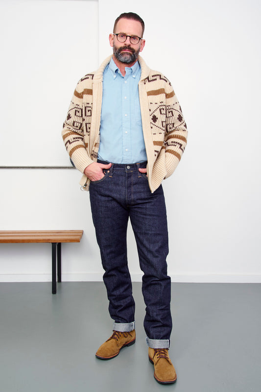 PENDLETON / Cardigan Original Westerley The Big Lebowski | tan brown (Style view)