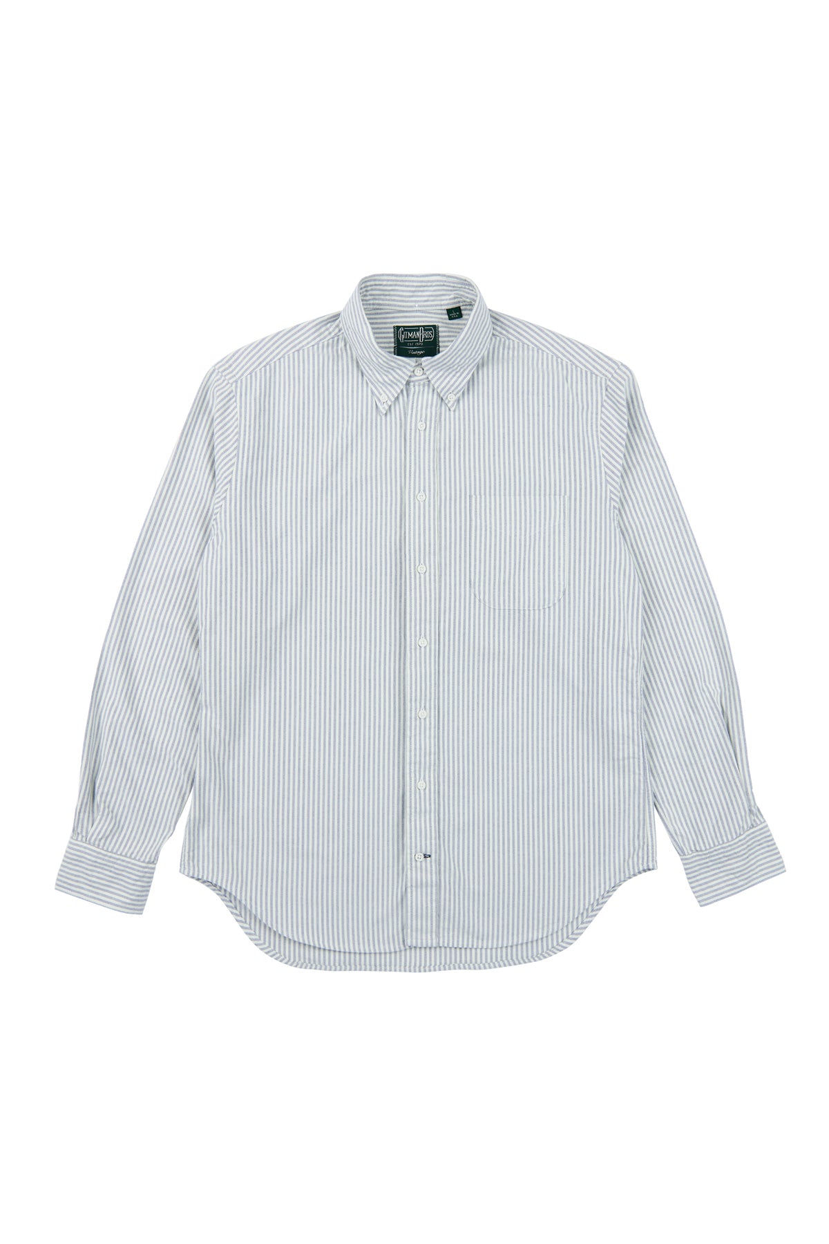 GITMAN - Hemd STRIPED BRUSHED FALL OXFORD | Button Down | blue