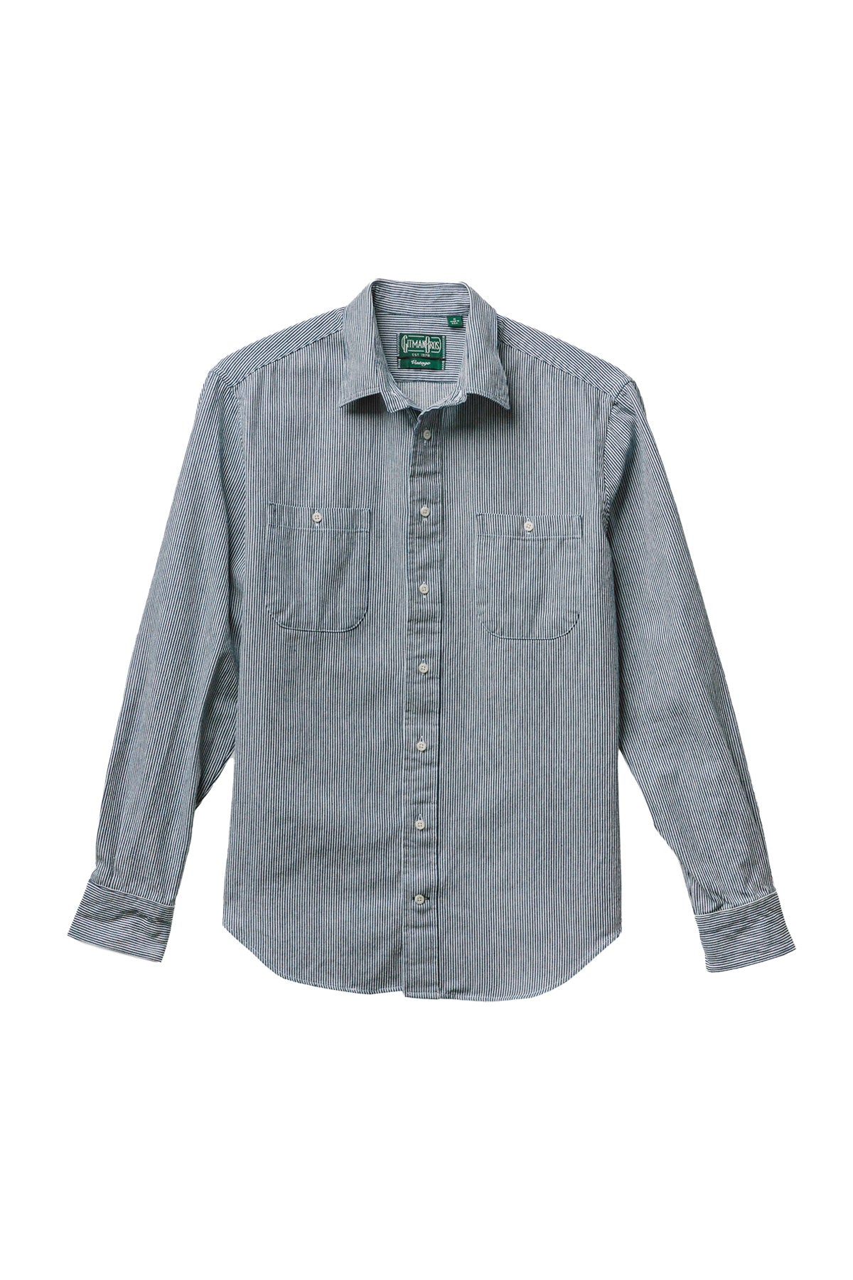 GITMAN - Hemd RAILROAD STRIPE DENIM | stripe