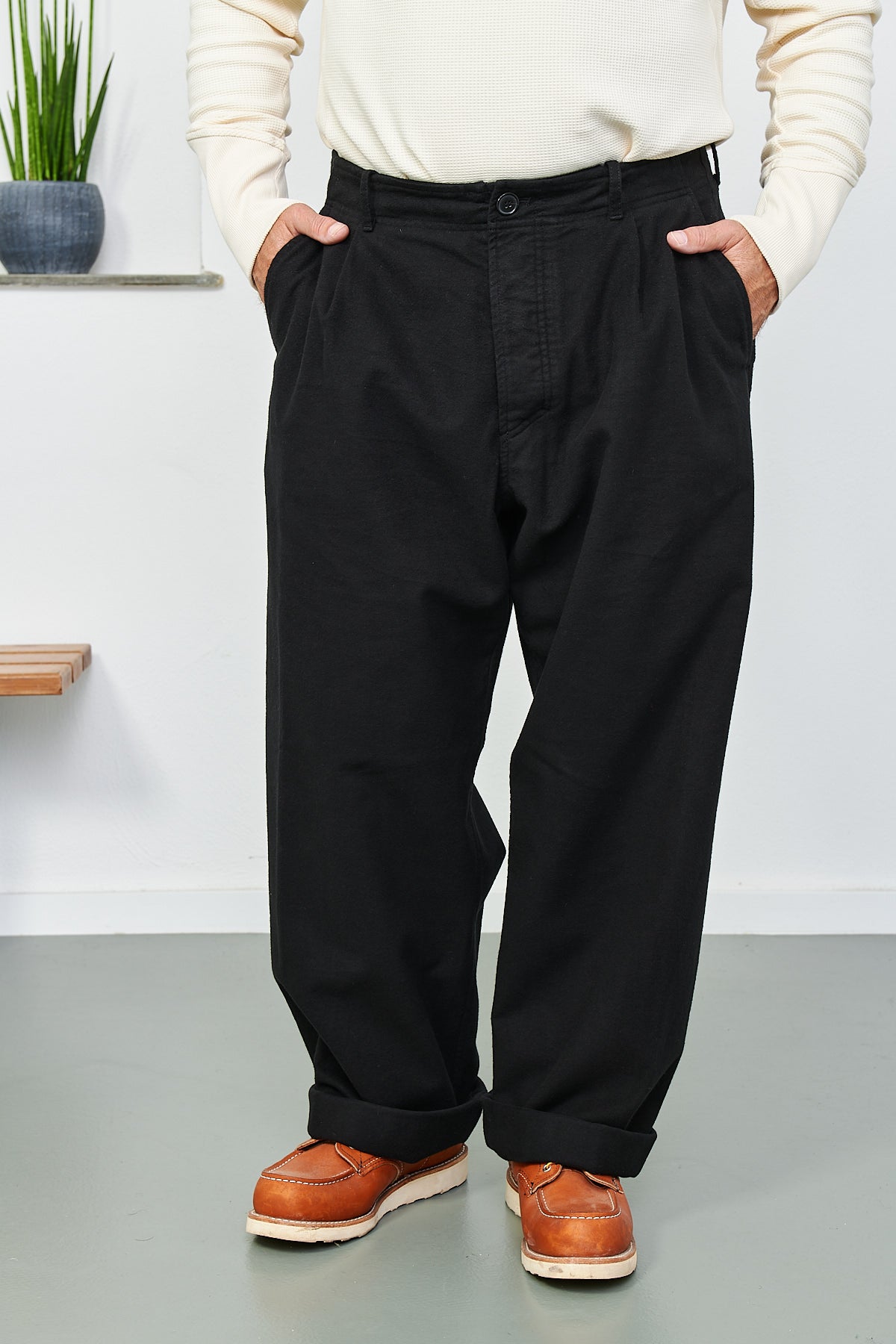 HANSEN - Hose Pleated Trousers BOBBY | black