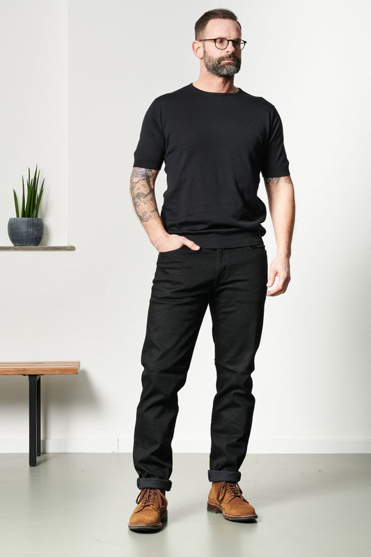 JOHN SMEDLEY - Shirt BELDEN | black