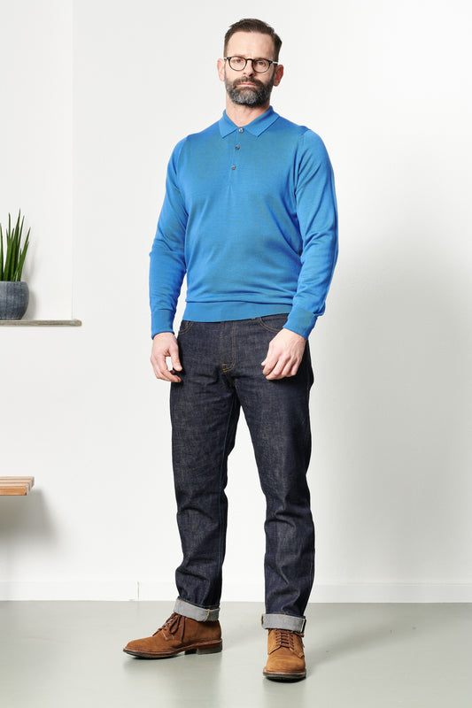 JOHN SMEDLEY - Polo Shirt COTSWOLD | jay blue