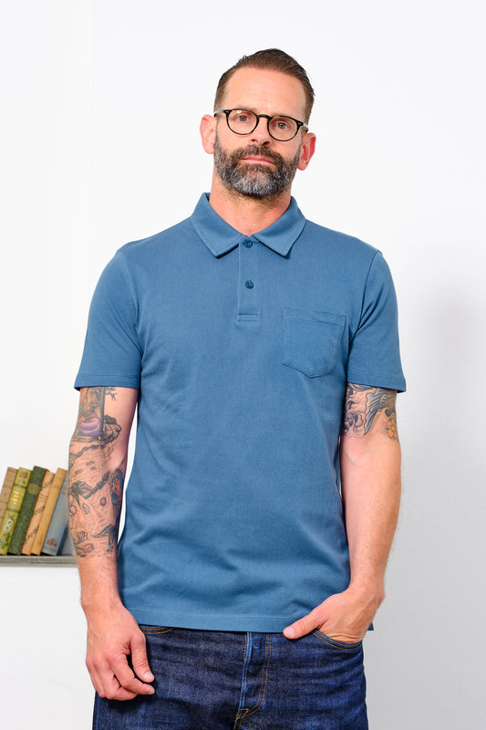 SUNSPEL- Polo Shirt  RIVIERA | steel blue