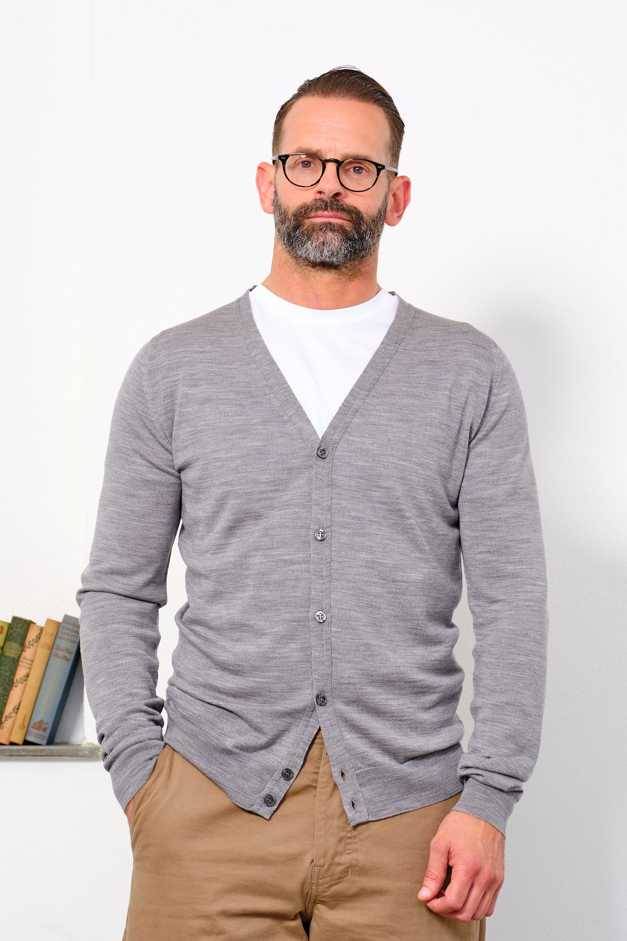 JOHN SMEDLEY - Cardigan PETWORTH | silver