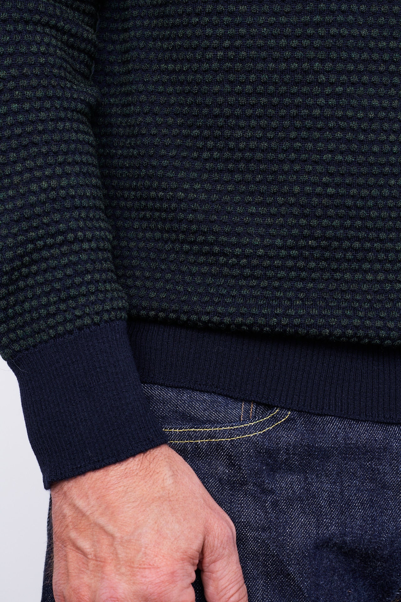 G.R.P. - Crewneck TEC2/14 bicolor | blue-green