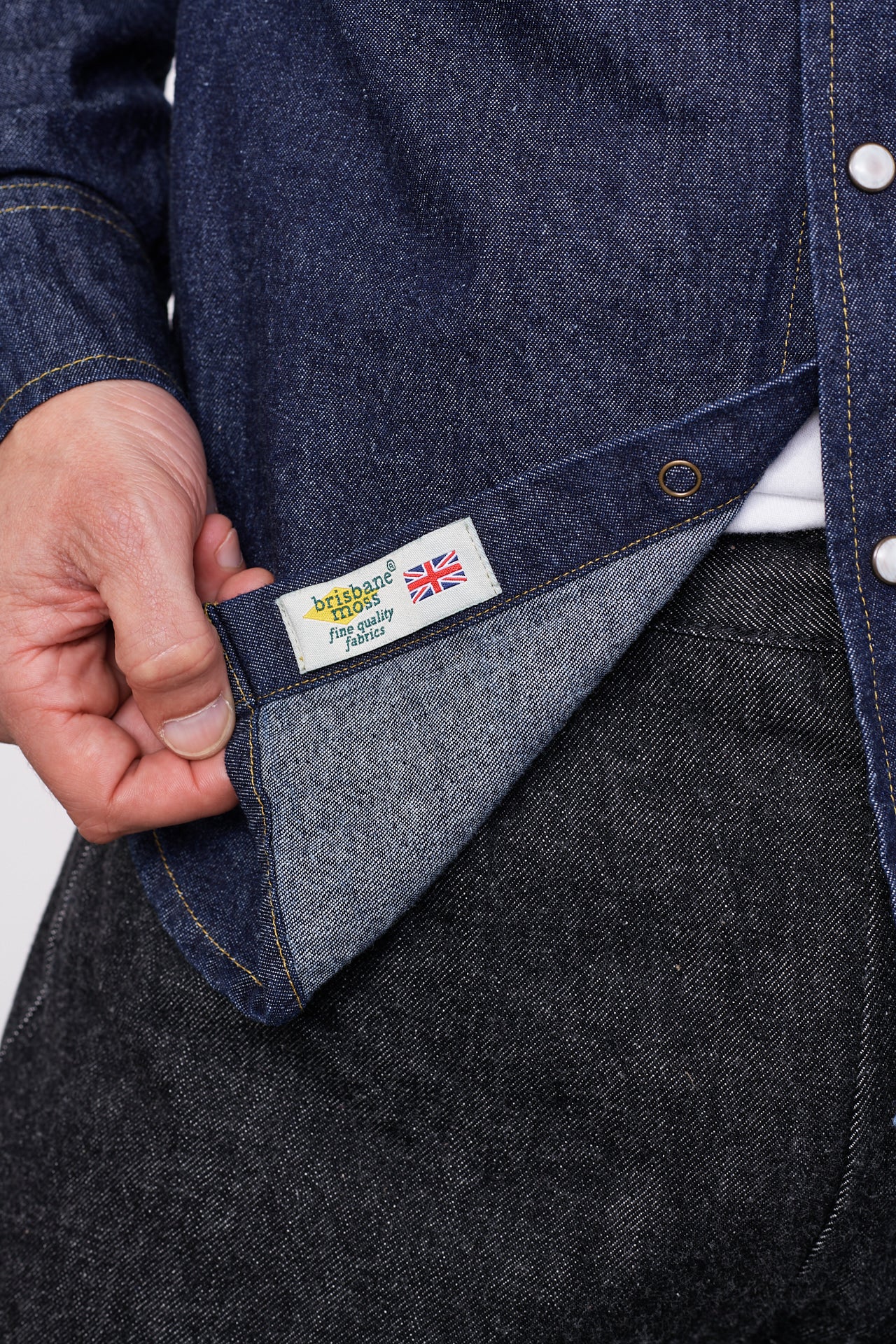 EAT DUST - WESTERN SHIRT Texas Denim  washed | indigo