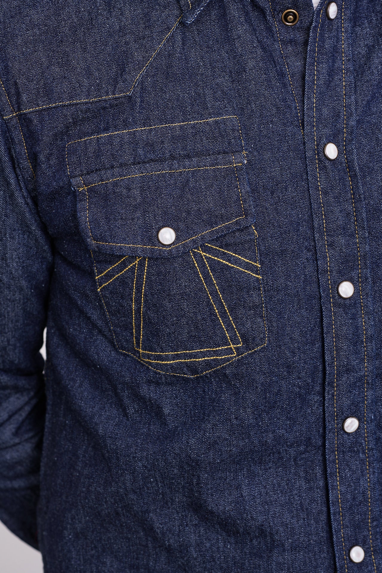EAT DUST - WESTERN SHIRT Texas Denim  washed | indigo