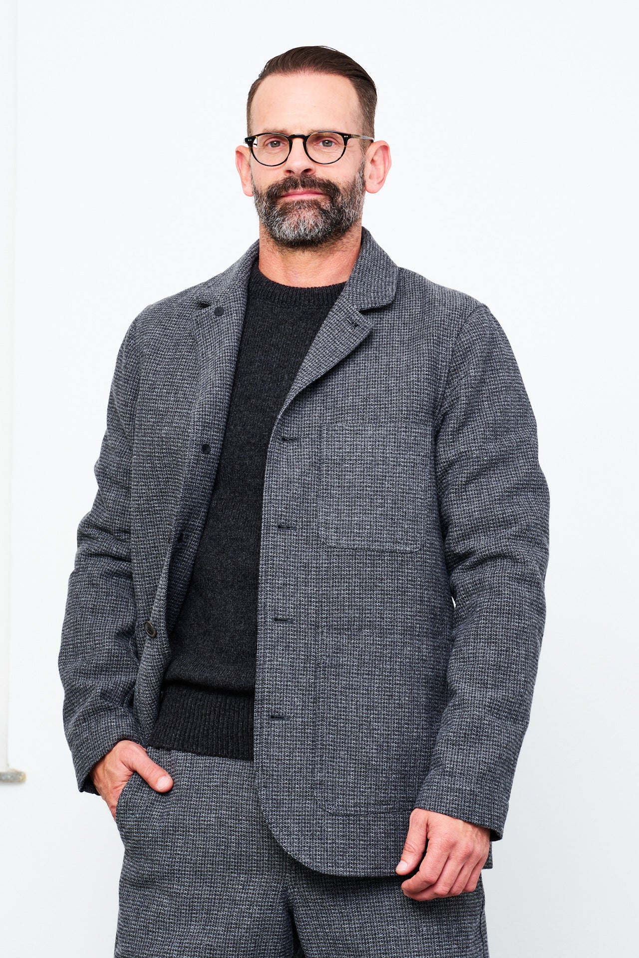 HANSEN - Easy Four Button Blazer JOSEF | broken grey