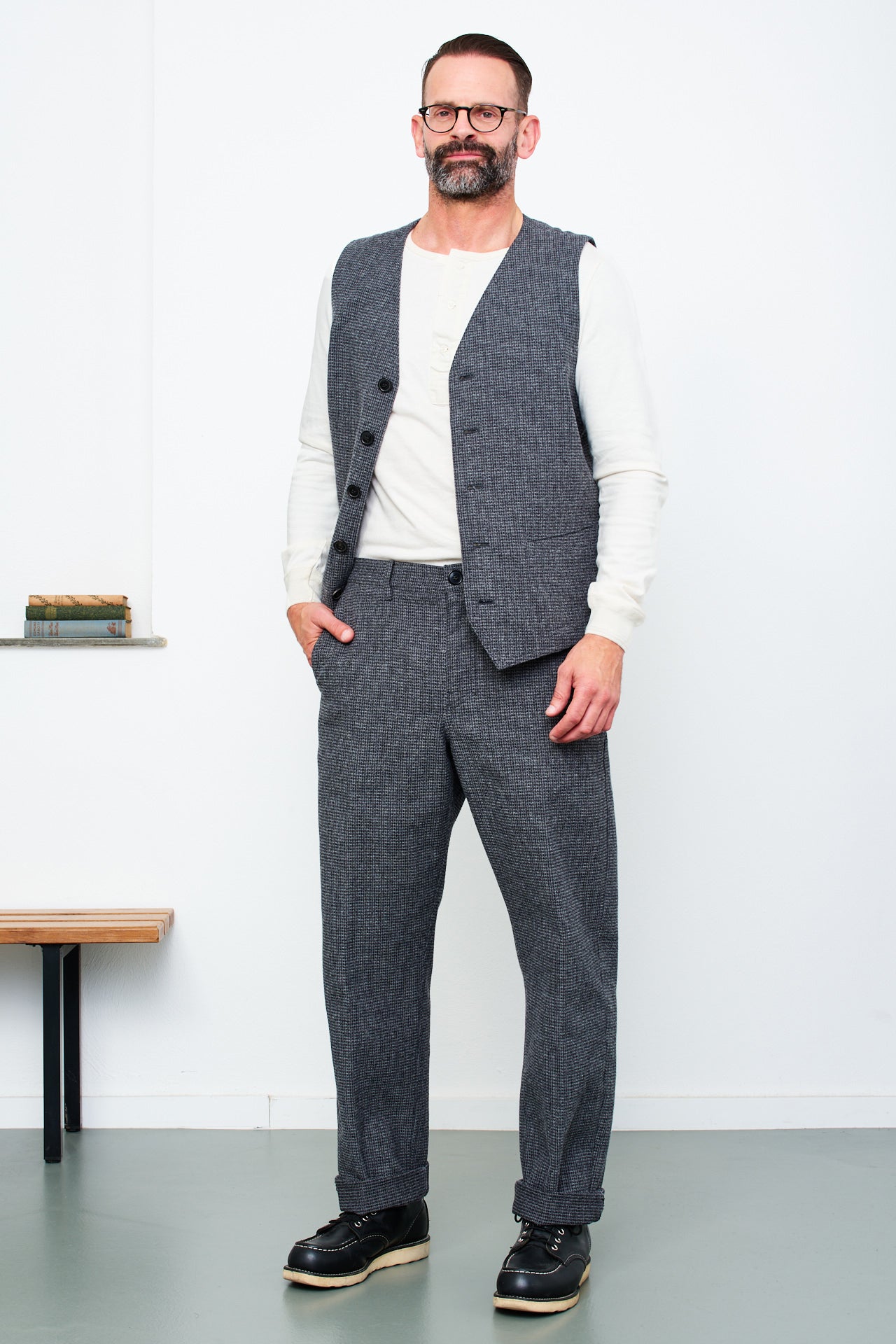HANSEN - Casual Waistcoat KNUD | broken grey