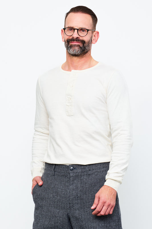 HANSEN - Longsleeve Henley JONAS | offwhite