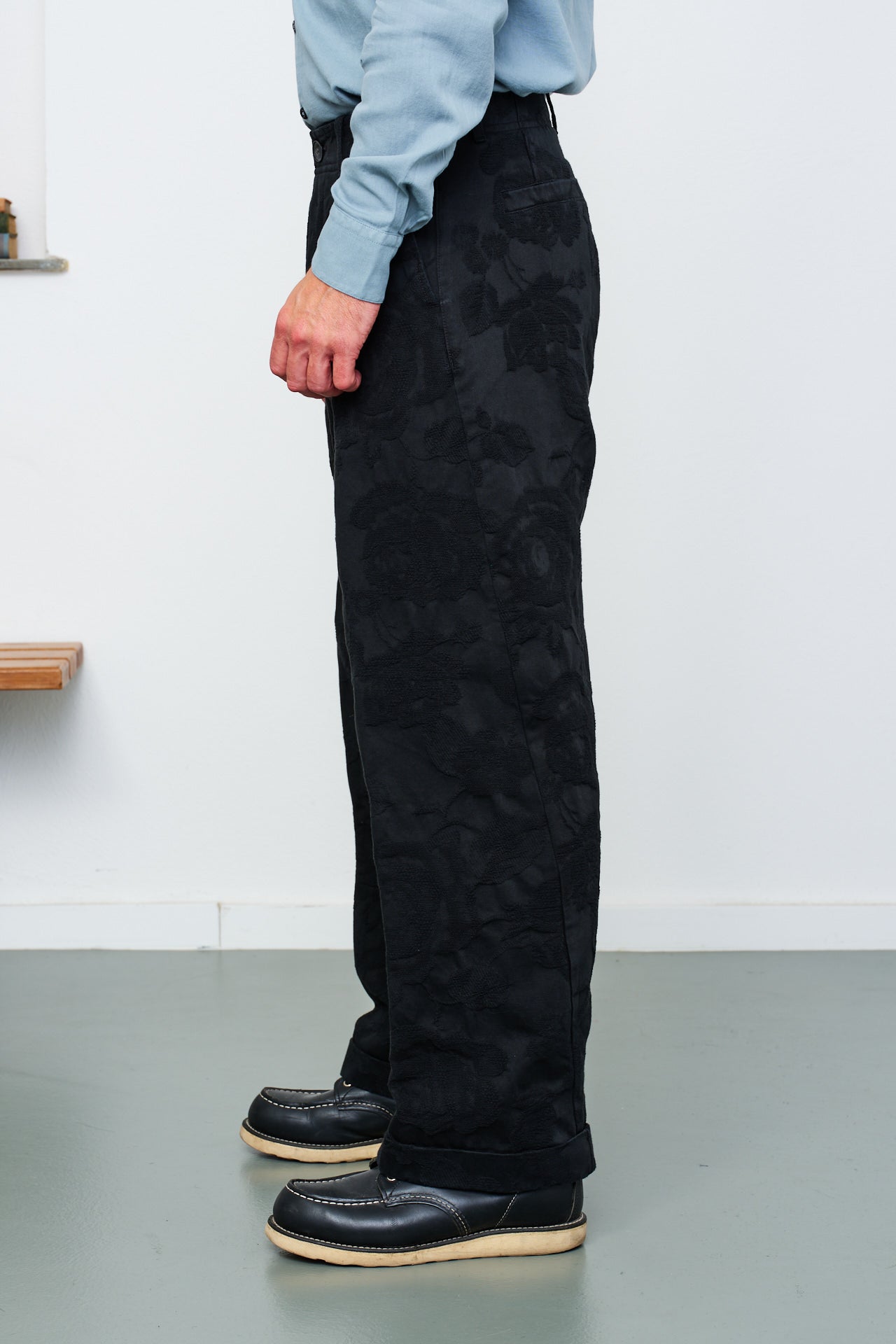 HANSEN - Hose Pleated Trousers BOBBY | black flowers