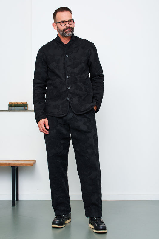 HANSEN - Hose Pleated Trousers BOBBY | black flowers