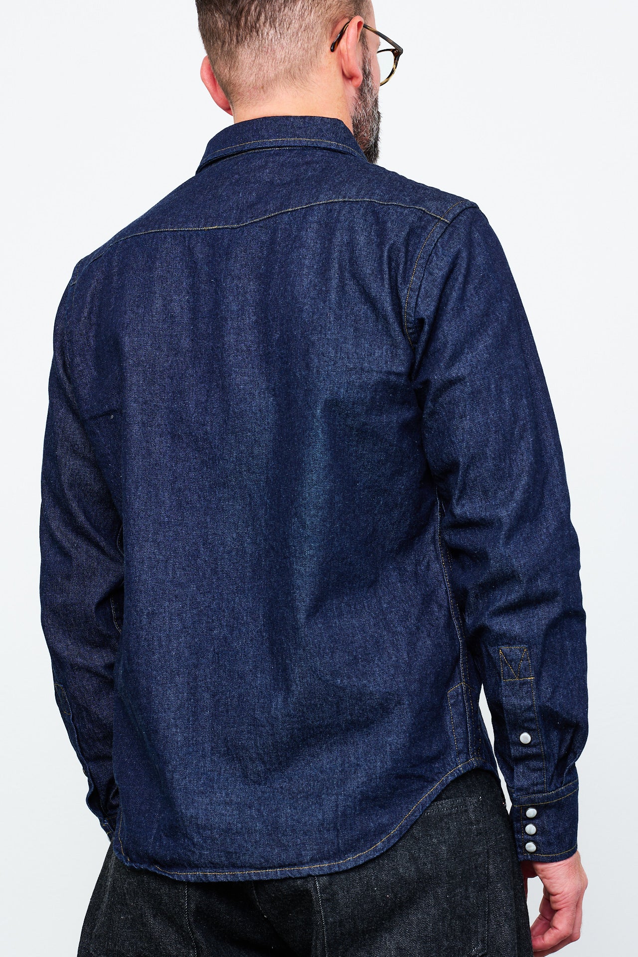 EAT DUST - WESTERN SHIRT Texas Denim  washed | indigo