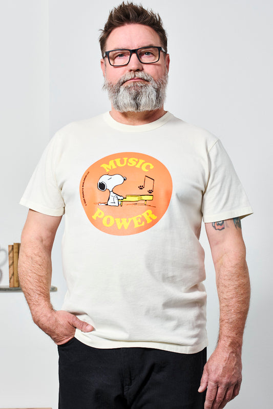 TSPTR - T-Shirt Snoopy MUSIC POWER | vintage white