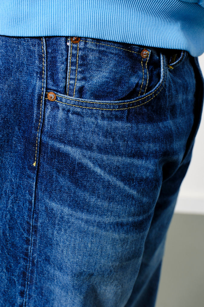 SUGAR CANE - Jeans Fit 1947SW (Stonewashed) | medium blue