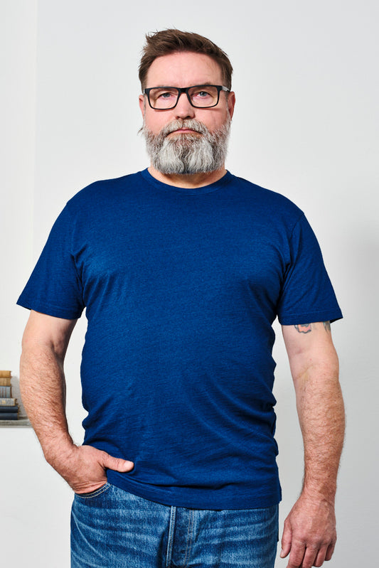 SUNSPEL - T-Shirt RIVIERA CREW NECK | real indigo