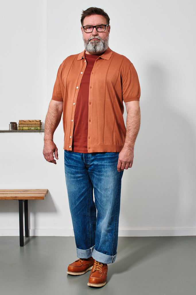 BARACUTA - Knit Polo HORATIO | onion