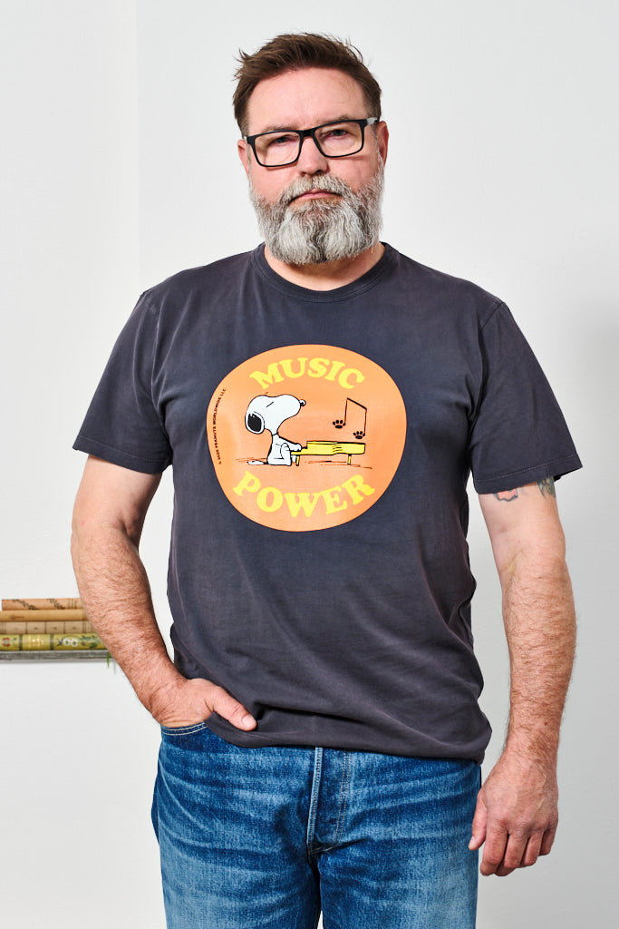 TSPTR - T-Shirt Snoopy MUSIC POWER | vintage black