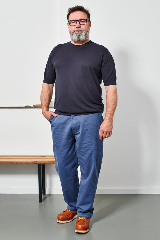 EDWIN - CHINO JAGA LOOSE PANT | coronet blue