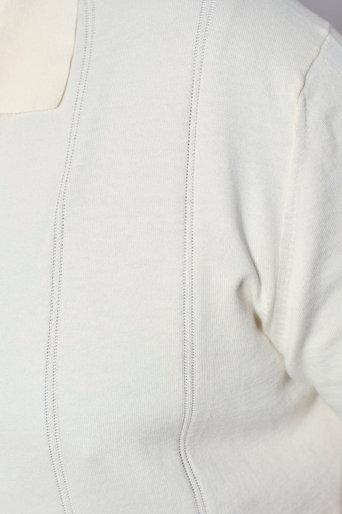 BARACUTA - Knit Polo HORATIO | ivory