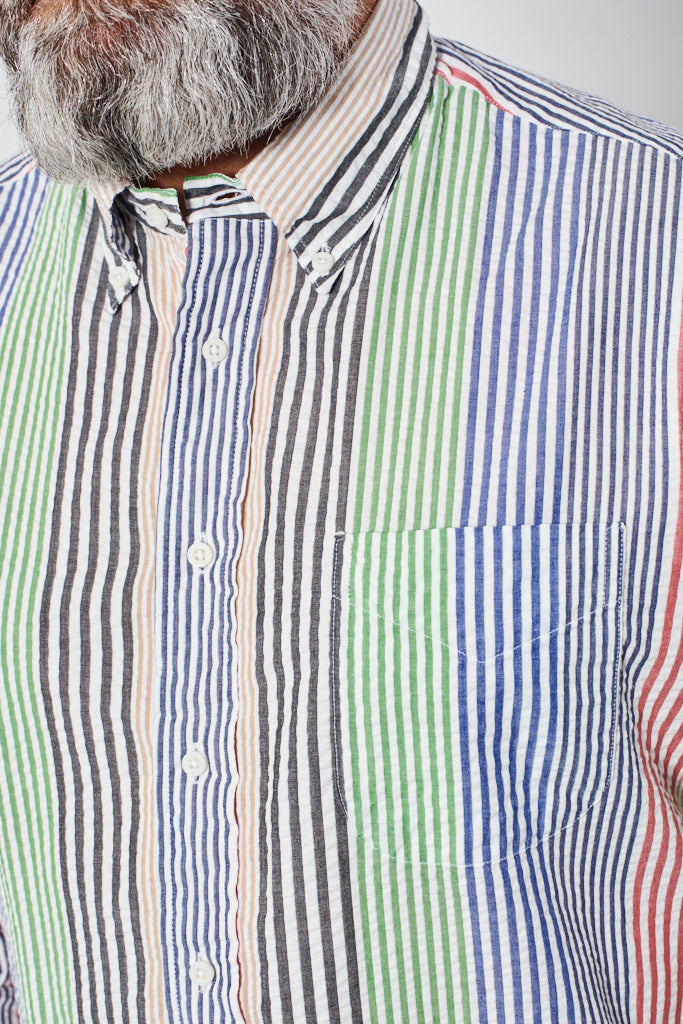GITMAN - Hemd Multi-Striped SEERSUCKER
