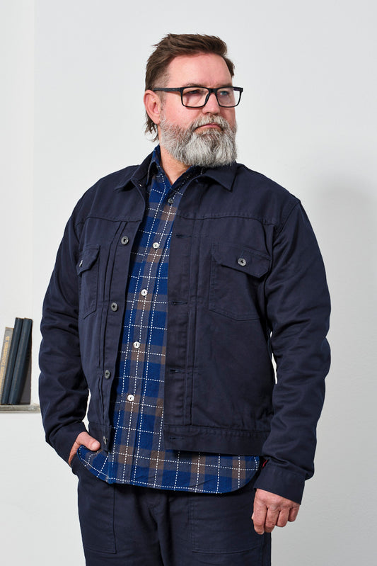 JAPAN BLUE JEANS - Jacke French Work Serge Type II | NAVY