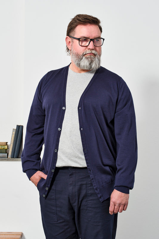 JOHN SMEDLEY - Cardigan PETWORTH | midnight